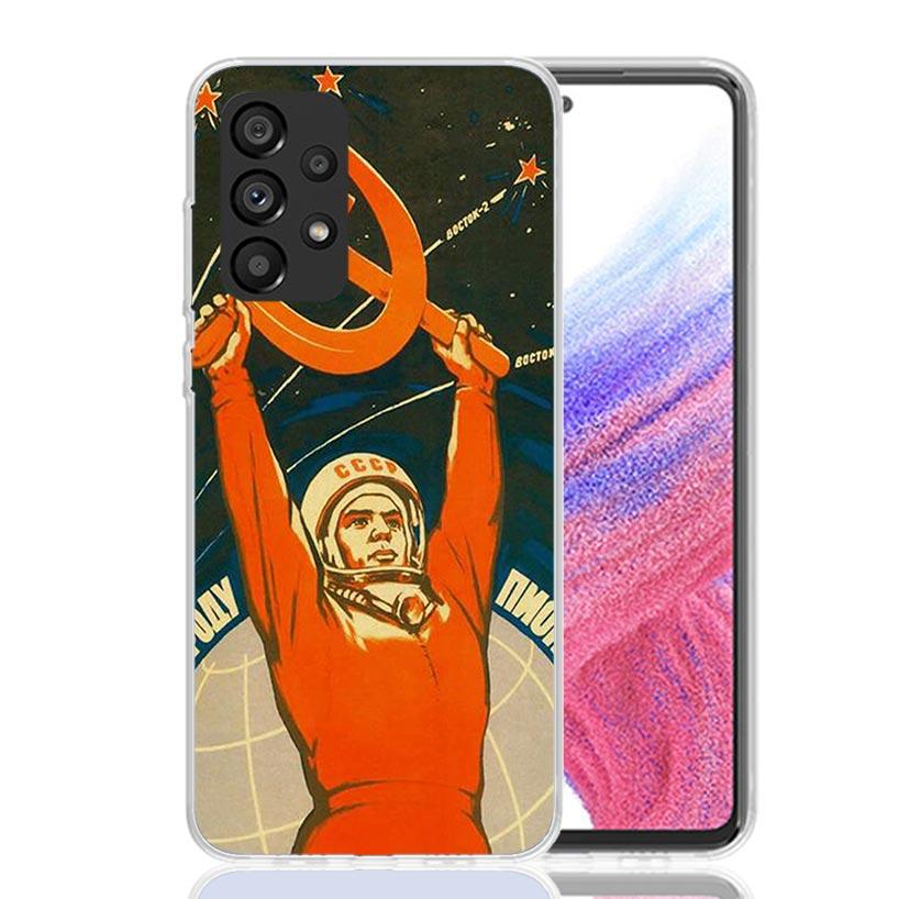 Russia Vintage USSR Communism Phone Case For Samsung Galaxy A17 A16 A14 A15 A13 A57 A56 A54 A55 A53 A37 A36 A34 A35 A33 A26 A24