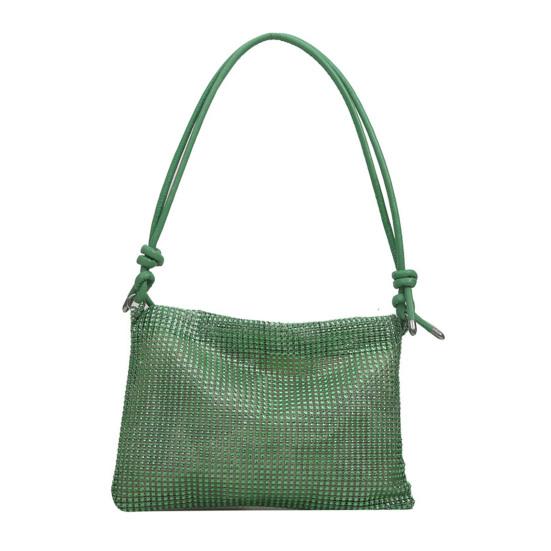 

Вечірня сумочка з стразами для жінок, блискучий гаманець, сумка через плече, мерехтлива сумка-кросбоді з регульованим ремінцем для вечірок, випускного, побачень зелений