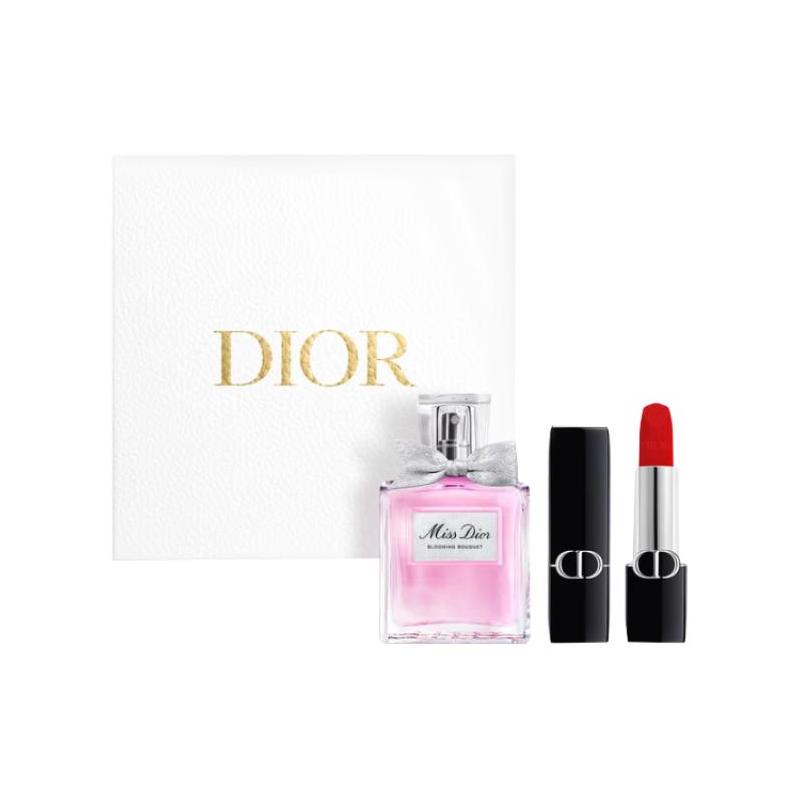 

DIOR Perfume Two-piece set: Satin lipstick #999 3.5g+Flower Eau de Toilette 50ml синий