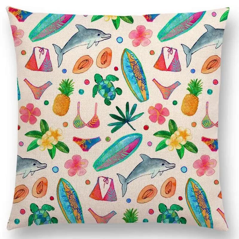 New Cute Christmas Gift Fruit Pumpkin Ice Cream Interesting Art Colorful Decorative Pattern Cushion Cover Sofa Throw Pillow case