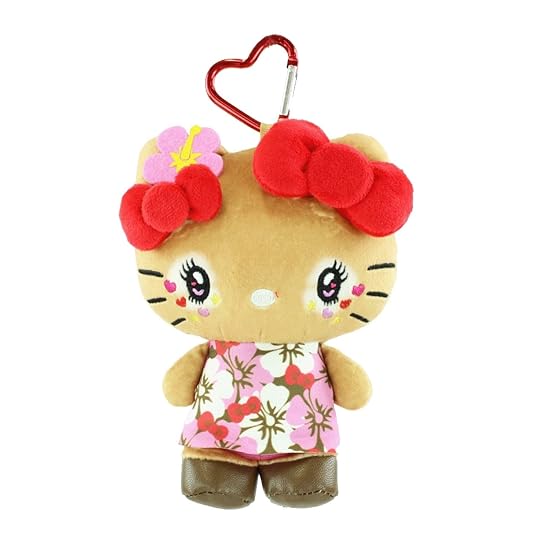 Yasuda Tsusho Hello Kitty Heisei Retro Kogal Series Mascot Pouch Hibiscus Approx. H15xW19xD5cm KT Ko