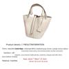2022 Cowhide Lychee Pattern Bucket Bag: Stylish All-Match Handbag for Women