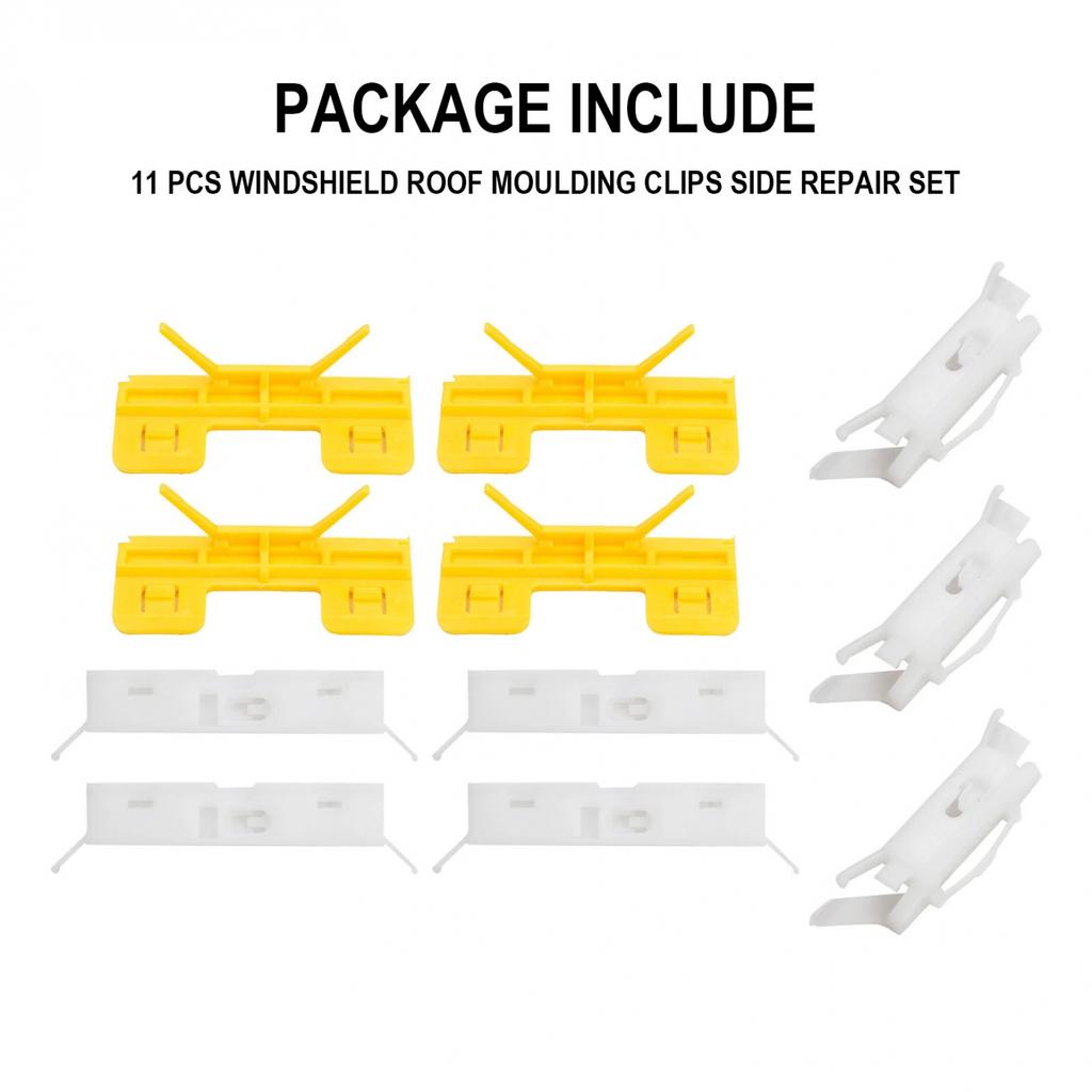 White & Yellow Molding Clips Windshield Roof 6.2cm X 2.7cm 7cm X 1.5cm