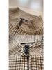 Premium Prince of Wales Check Harrington Jacket - 50% Wool Blend, Clean Fit, Short & Wide Coat