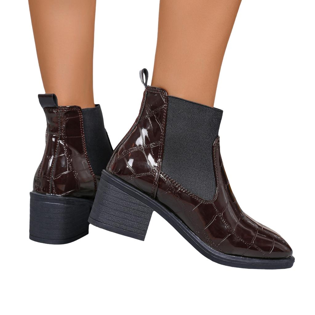 Damenstiefel Spitz zulaufend Absatz Britisch Vielseitig