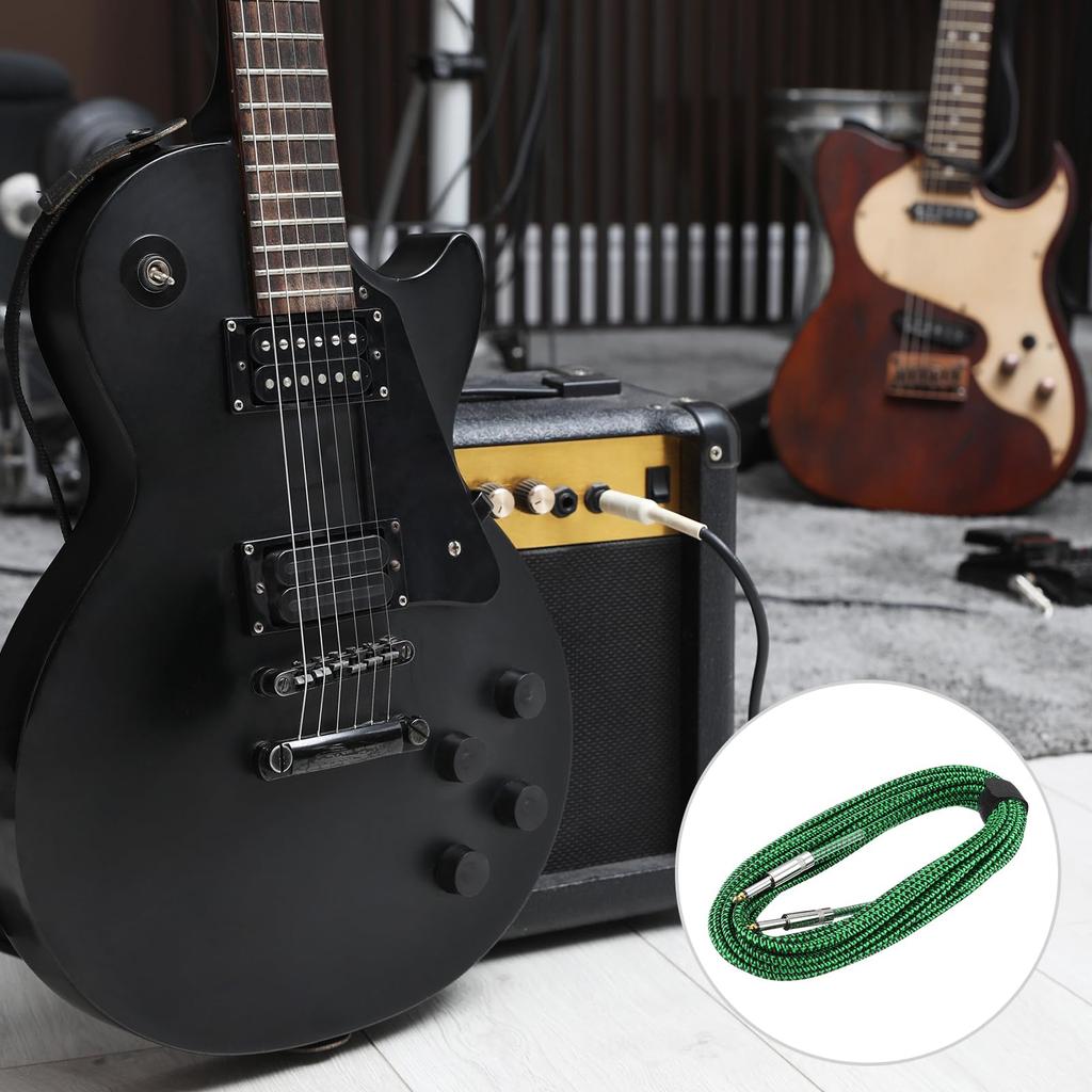 uxcell 33 Feet Guitar Instrument Cable, 14" to 14" Straight 6.35mm Female to Female Jack Stereo Audio Interconnect Cord Balanced Line for Guitar and