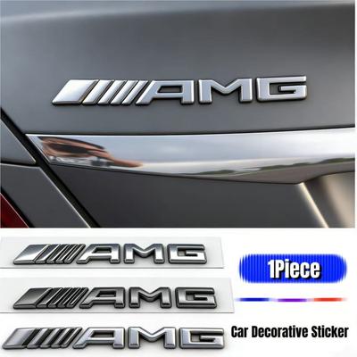 BNKX9 For Mercedes A B C E G W203 W204 W205 W176 W177 W212 W213 AMG Car Sticker Trunk Label Decals Sports Decorative Accessories