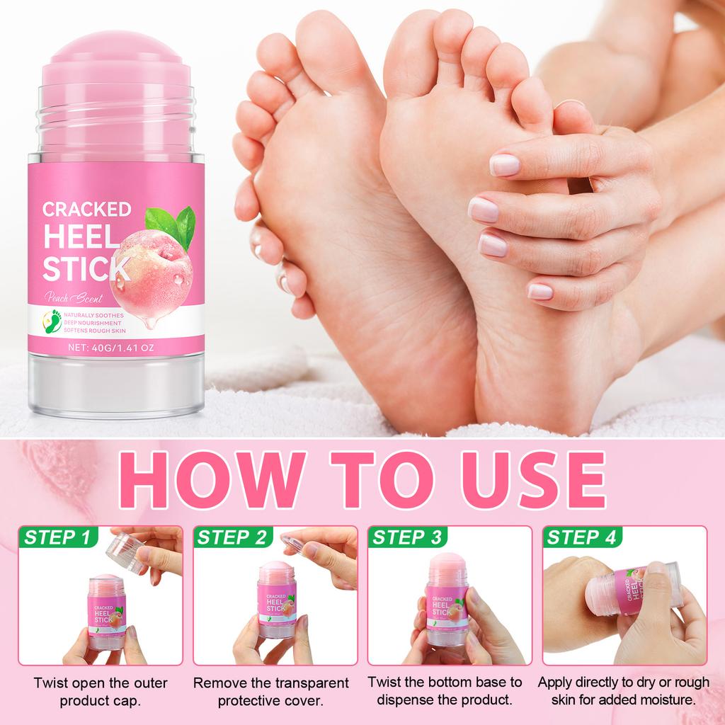 Fußpflegestift 40g, Weichmachender Peeling-Feuchtigkeitscreme-Pflegestift 40g