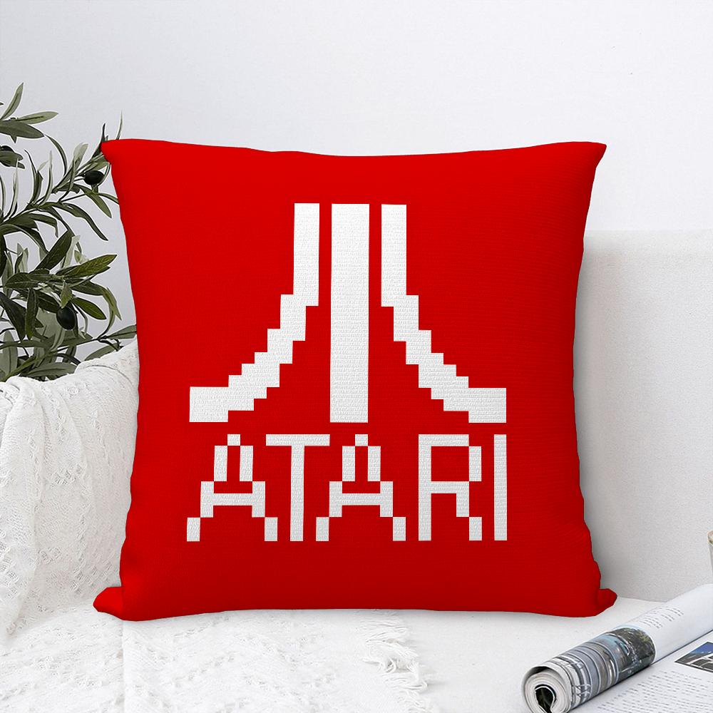 A-AtariS Game Logo Pillow Case Sofa Decorative Home Double-sided Print Plush Square Throw Pillow Covers Cushion Decor Cover
