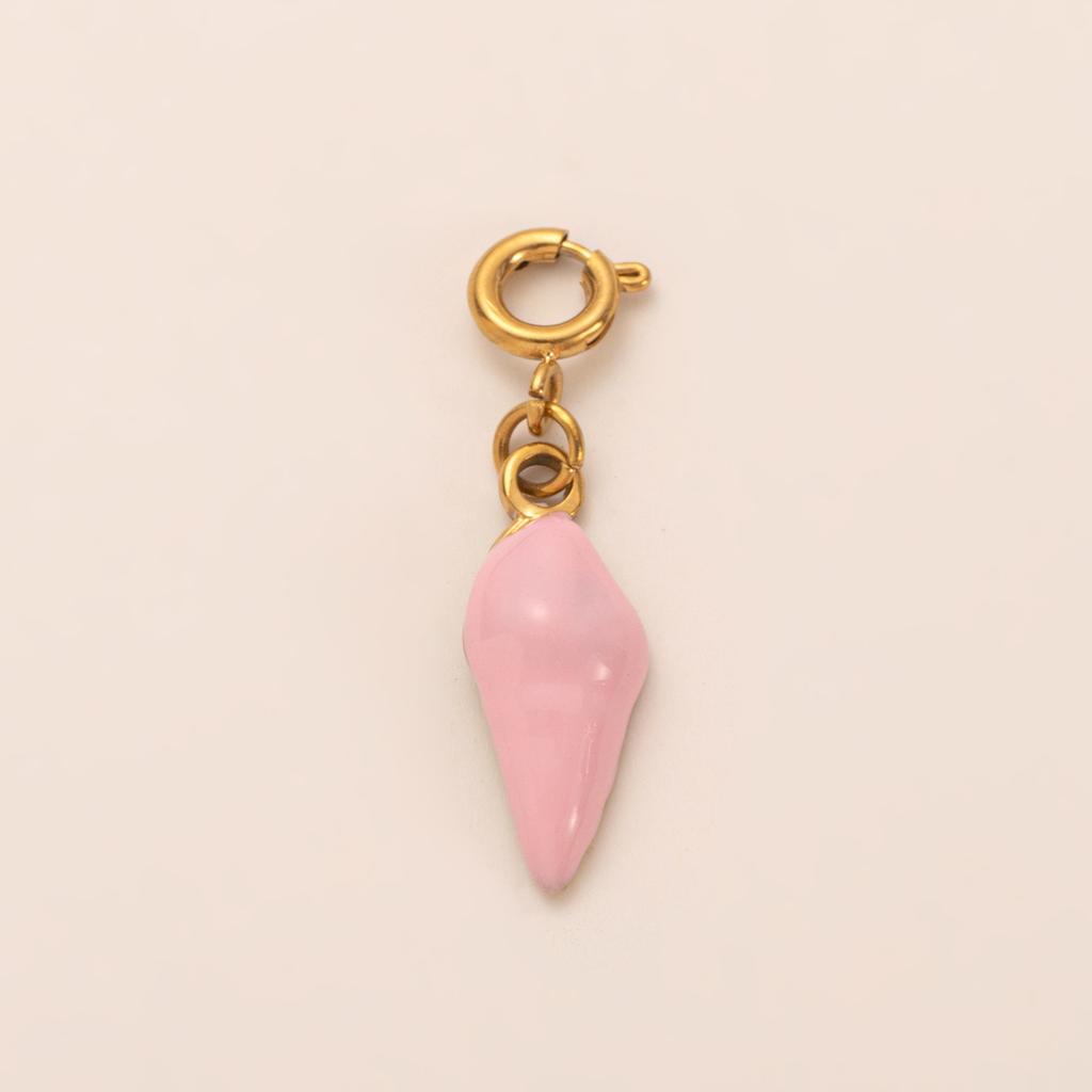Colorful Ocean Snail starfish turtle shells Charm For Women Stainless steel Gold Color Pendant Bracelet DIY Making Jewelry