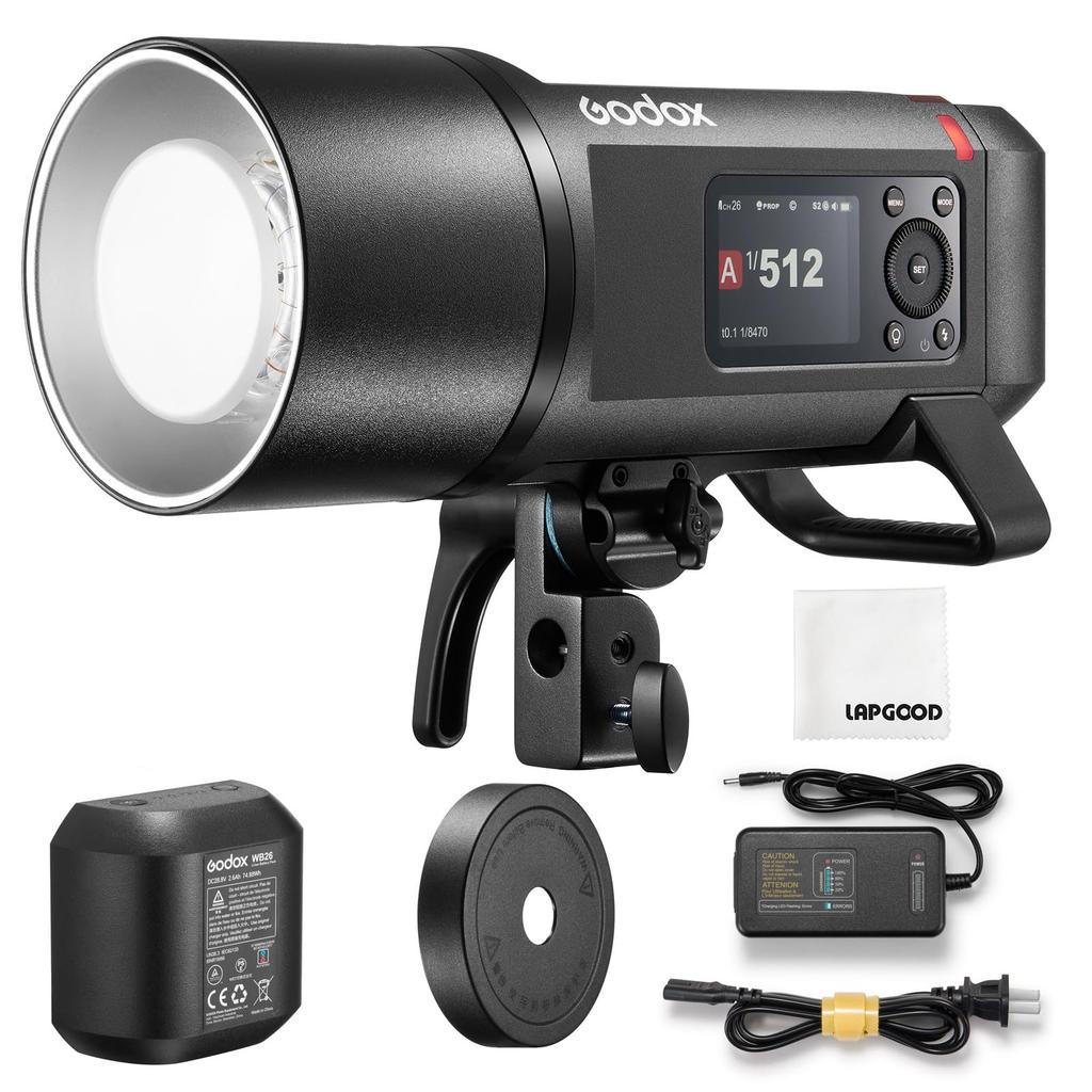 Godox AD600PRO II 600W Flash Professional Bowens High Speed Sync with X3 Trigger 40W Dual Color Modeling Light - Mount, Sync, One-Tap -
