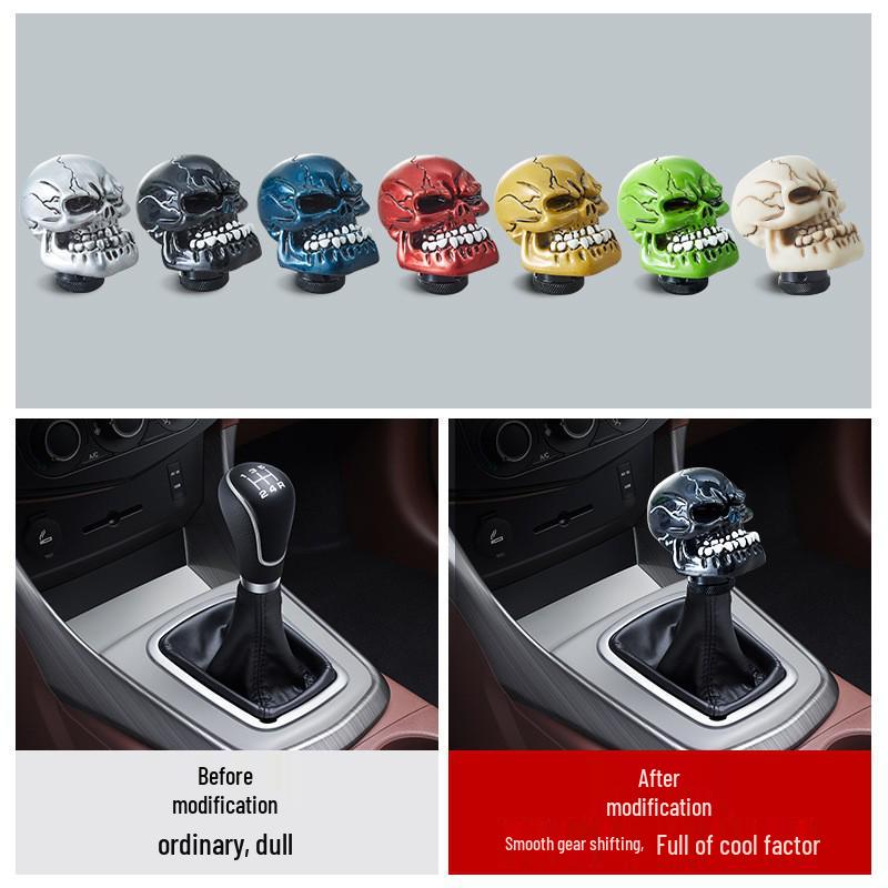 Universal Big Tooth Skull Resin Gear Shift Knob