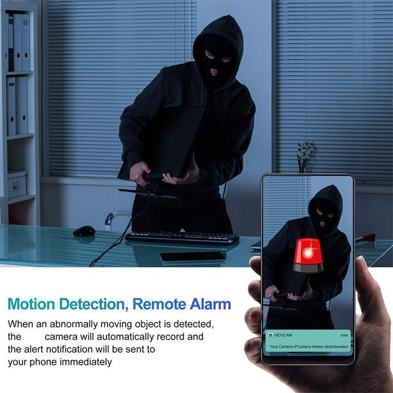 1080P HD WiFi Remote Monitor Camera - Built-in Battery, Night Vision, Smart Home Security