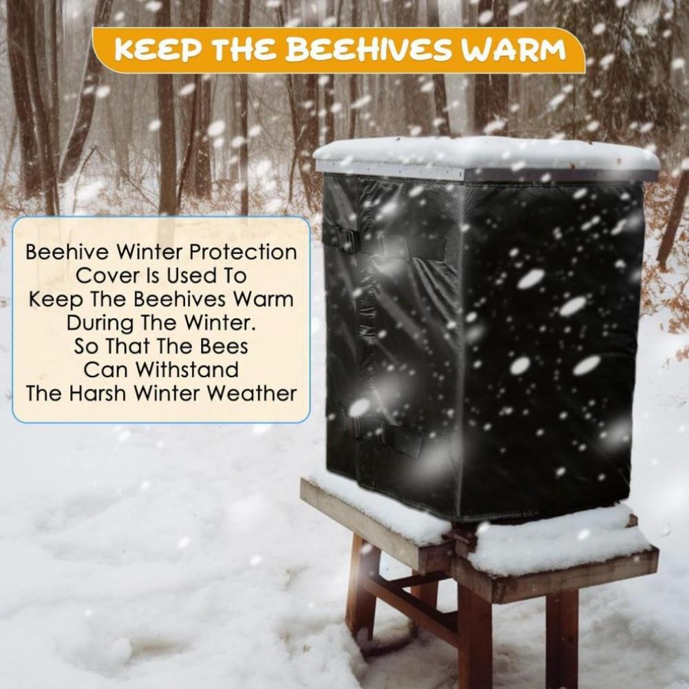 1PCS 600D Oxford Winter Beehive Wrap With Adjustable Straps And Buckles Windproof-Beekeeping Supplies For Cold Winter