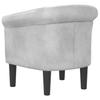 Club Chair Silver Faux Leather