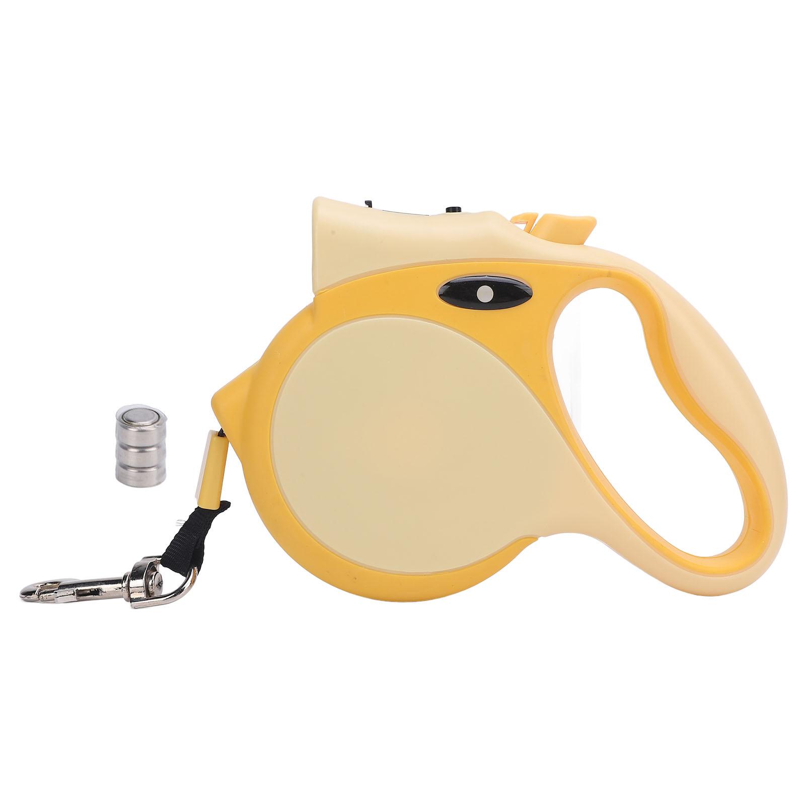 

Выдвижной поводок для собак с удобной ручкой, автоматическая телескопическая тяговая лента для собак с фонариком для жёлтый