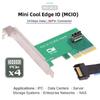 Cablecc 4X zu MCIO Mini Cool Edge IO Buchse Host-Adapter für PCIe Nvme SSD PCI-Express 5.0 4.0 U.2