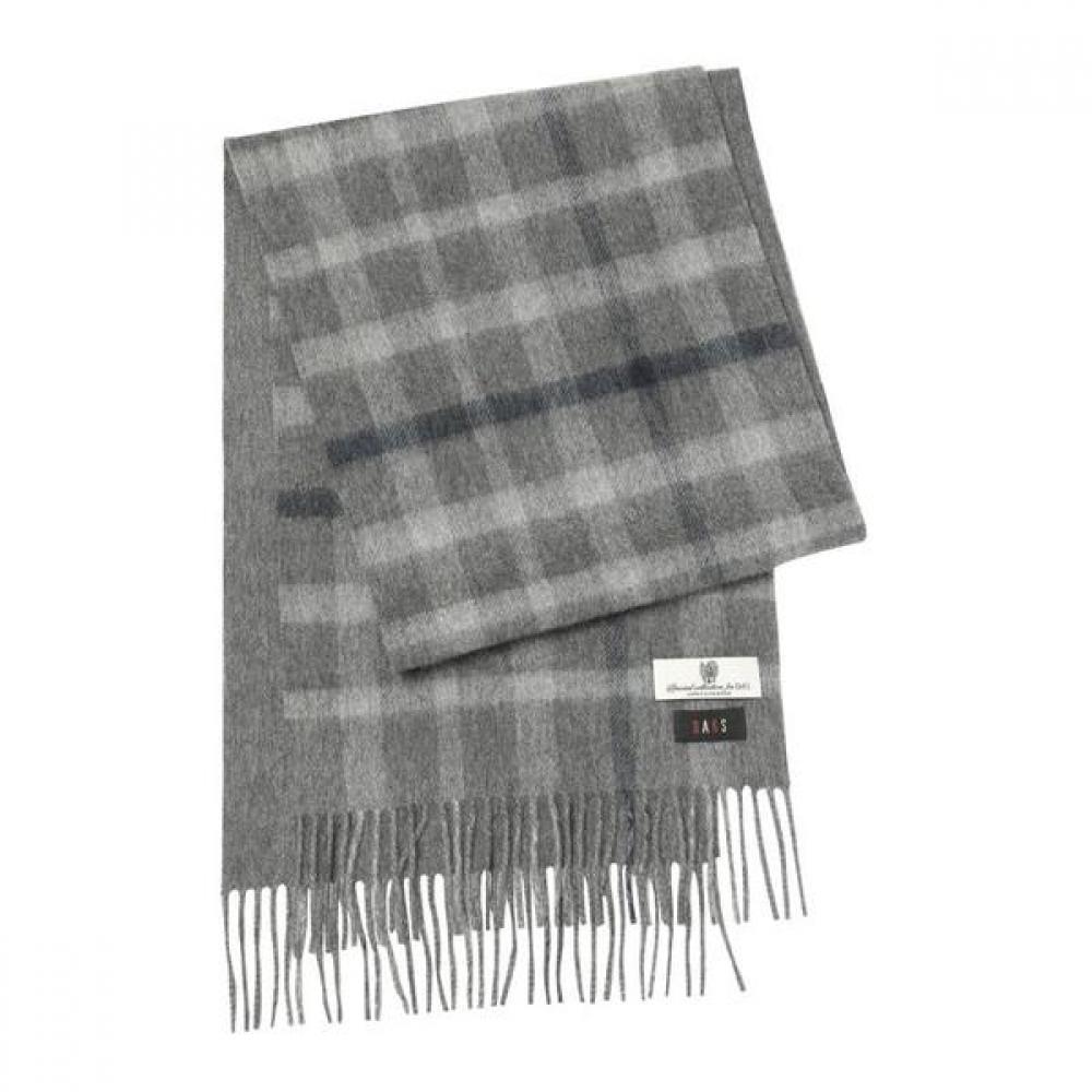 Daks Cashmere TOne On TOne Check Muffler Gray Dbmu8f803g2