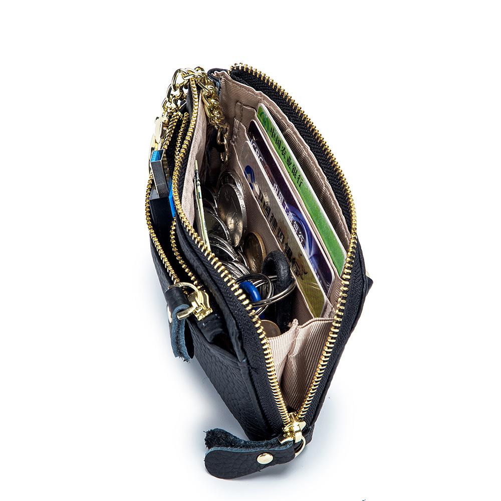 Women Wallet Genuine Leather Purse Zipper Coin Purses Luxury Ladies Hand Bags Money Bag for Coin Leather