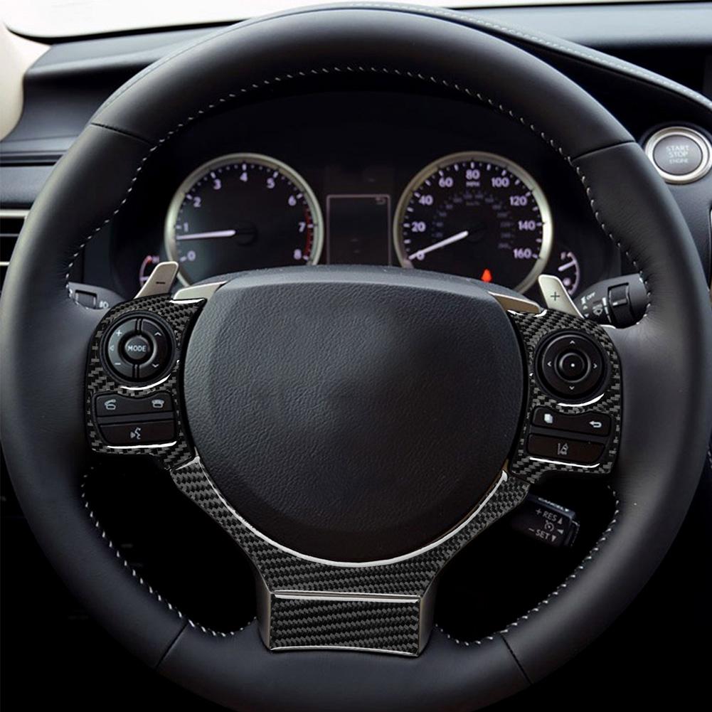 Conjunto de 4 Peças Capa de Acabamento do Volante em Fibra de Carbono Carro Remodelação Serve para LEXUS IS250 IS300 IS350 2014 2018 Tipo B