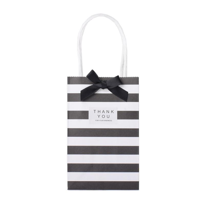 10pcs mini Gift Bag with Handles, Ribbon, Stickers Stand up Small Candy Bags Wedding Favors Birthday Decoration Party Supplies