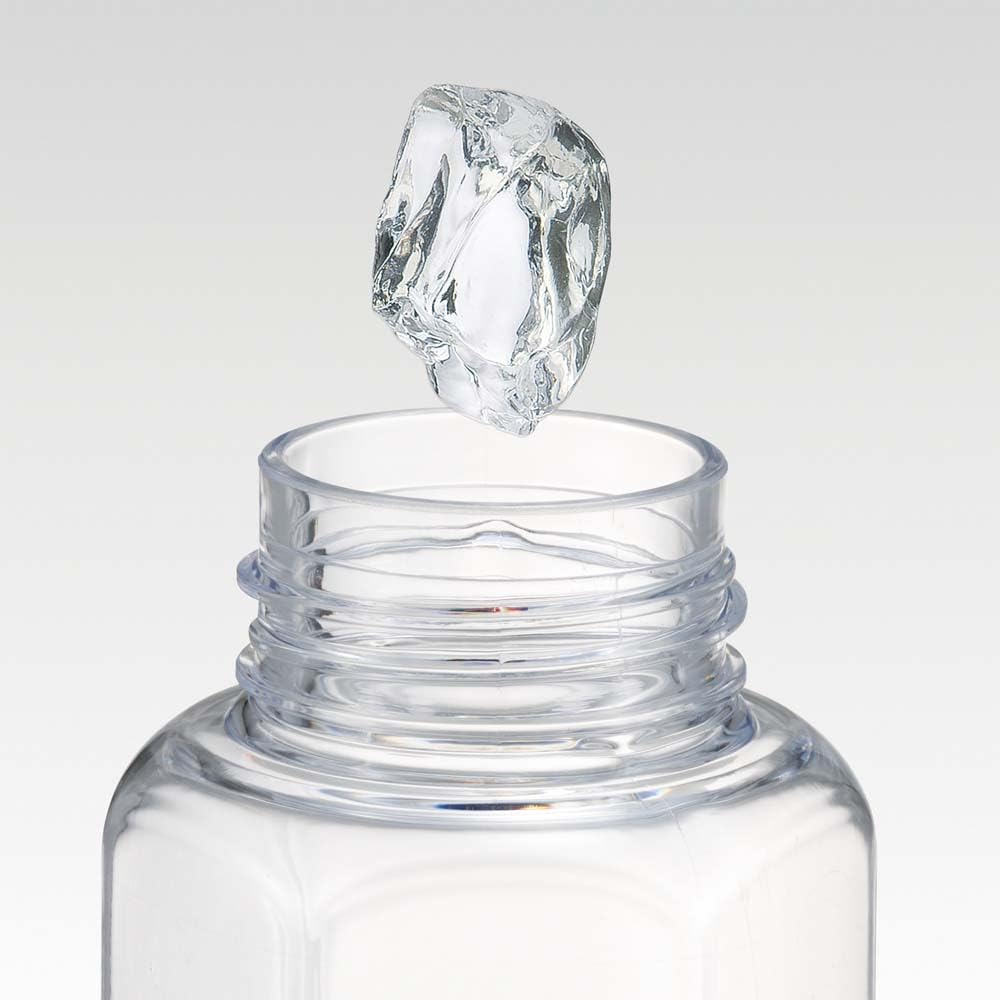 Skater Easy-to-Grip Hexagonal Plastic Water Bottle, 350ml, Blow-Drop Design, for Adults and Kids, Direct Drinking, Transparent, Snoopy Design,