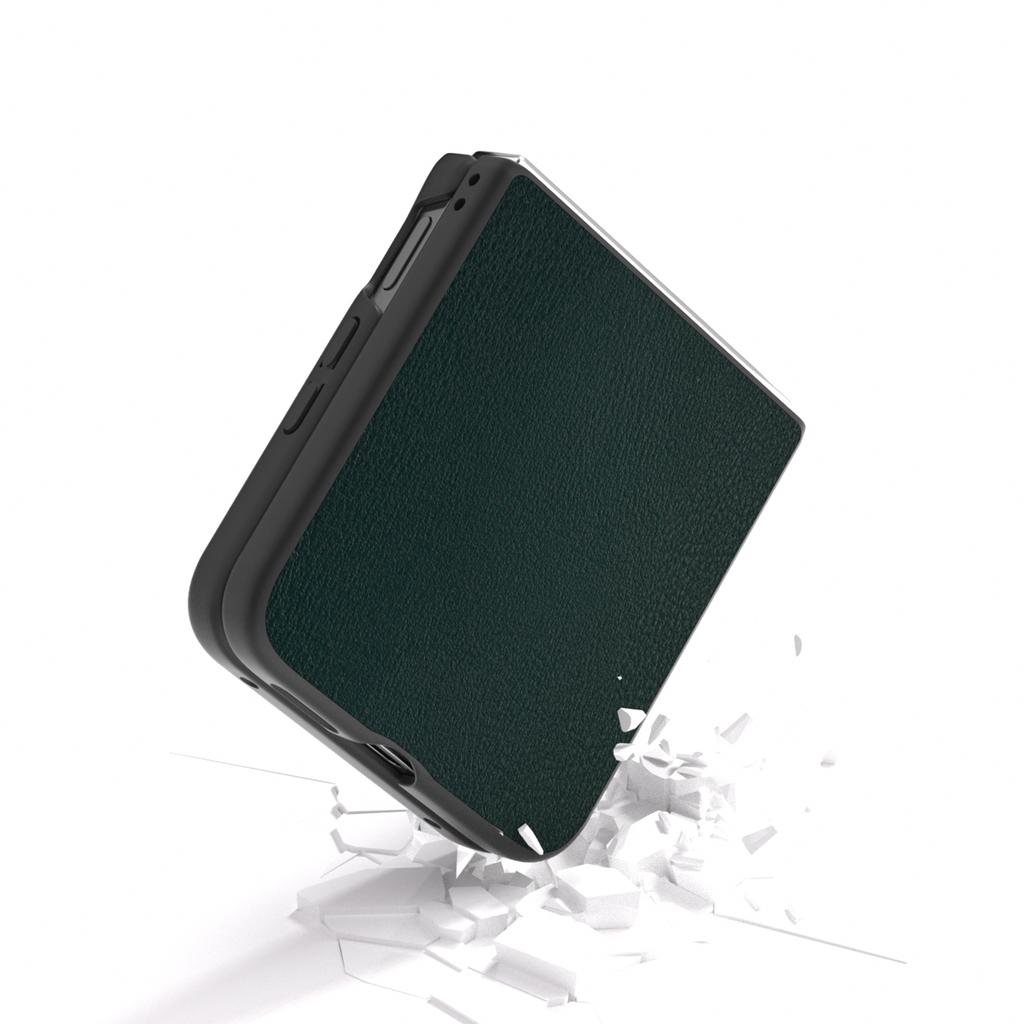 For Xiaomi Mix Flip 5G Case Anti-scratch PU Leather Coated PC Phone Cover