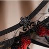 Sexy Embroidered Lingerie Women's Panties Mesh Lace Transparent Thong Crotch Opening G-strings Brief Erotic Hollow Underwear