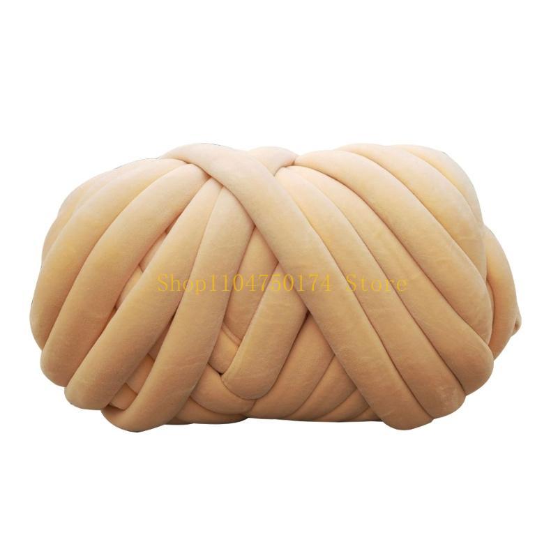 Chunky Tube Yarn for Knitting Soft and Plush Crystal Braid Cotton Thread top sale