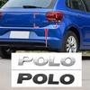 1 Stück 3D ABS POLO Auto Buchstaben Emblem Hinten Kofferraum Aufkleber Abzeichen Aufkleber Styling Auto Zubehör Für Volkswagen VW POLO