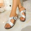 Summer New Buckle Platform Plus Size Fashion Beach Cross Slipper Women