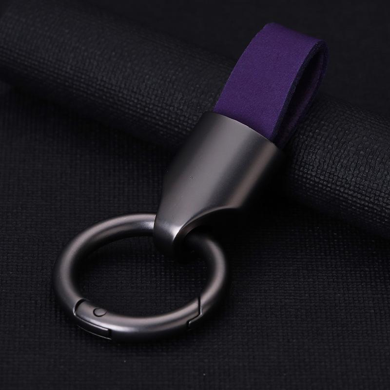 High-End Minimalist Suede Car Keychain Pendant for Men & Women