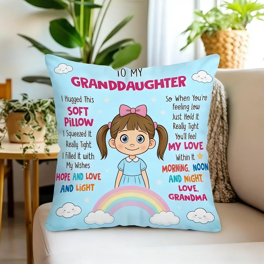 Cute Girl Room Decorative Pillowcase Granddaughter Gift Double-Sided Printed Children'S Bedroom Decorative Cushion Cover Cute Pi