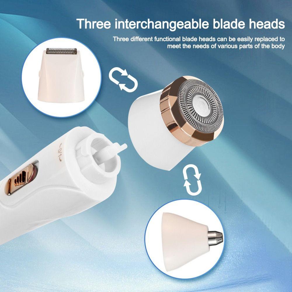 Rechargeable Electric Hair Removal Machine 3in1 Women's Hair Remover  for Armpit Face Leg Hair