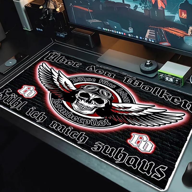 Böhse Onkelz Poster Farbe Mauspads Großes Gaming Tischkissen Rutschfestes Laptop Tablet Großes Mauspads XXL Matte Mini PC Spielmatte Mit Verriegeltem Rand
