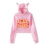 Alec Benjamin Pullover Girls Casual Cat Cropped Hoodies Female Long Sleeve Sweatshirts Crop Top Women's Hoodie Sexy Tops