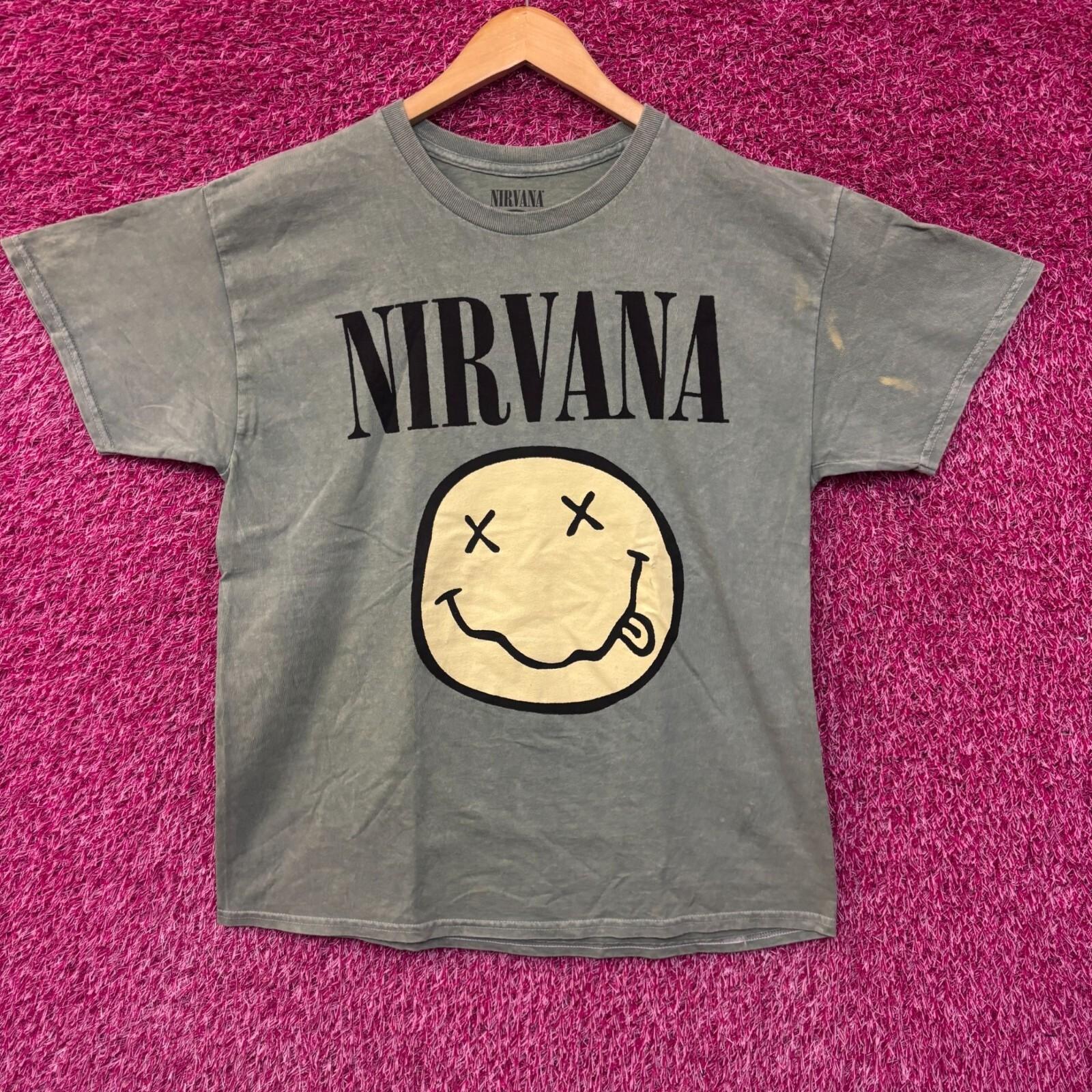 Nirvana Nevermind Smiley Face tshirt size large S