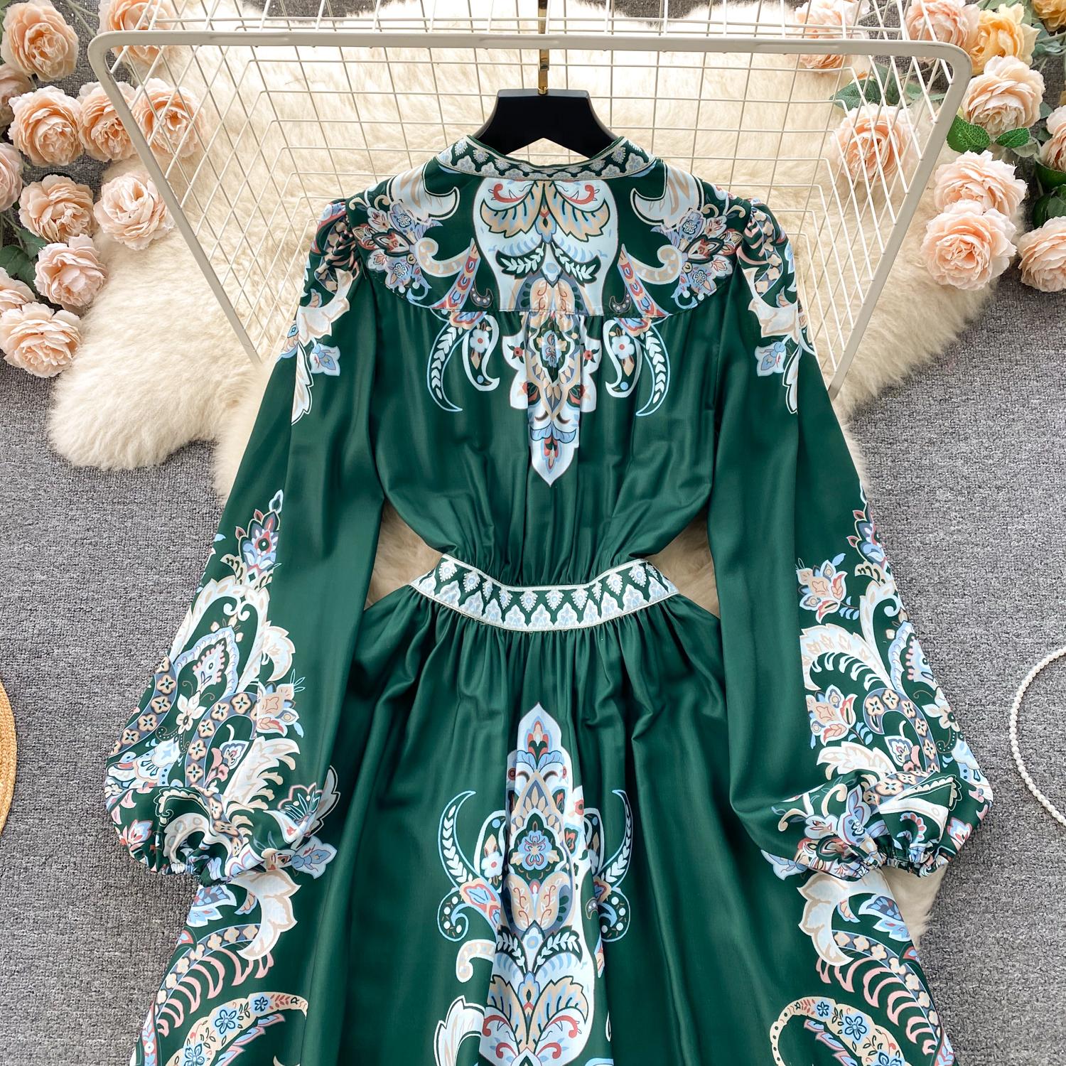 Весеннее вечернее платье с французским принтом для женщин — фото 4