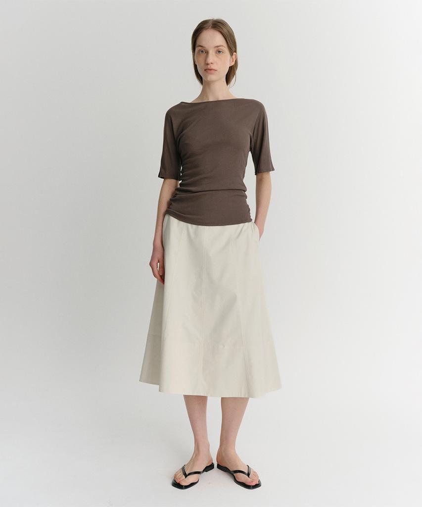 Ia Layn Stitch Line Skirt (Cream)