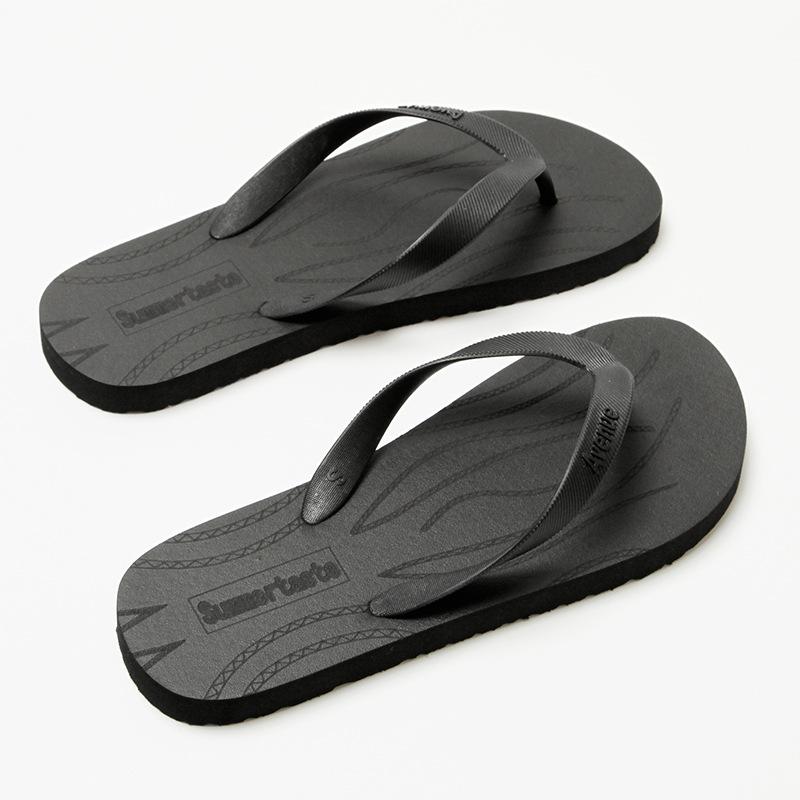 New flip-flops men's slippers  outdoor wear summer pinch foot non-slip soft bottom seaside beach sandals