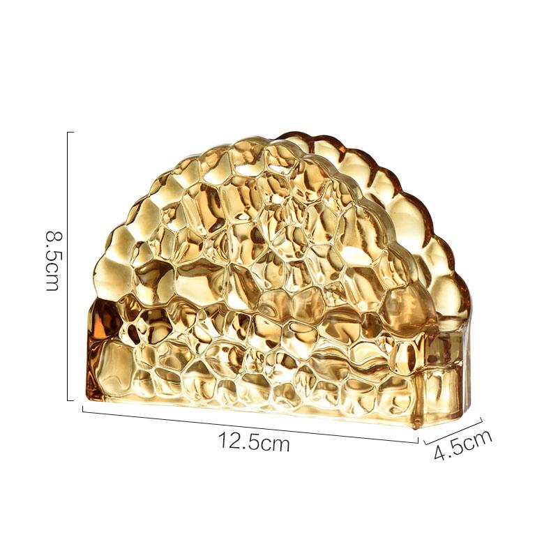 

Скандинавский винтажный стеклянный держатель для салфеток, настольное украшение, домашний держатель для салфеток, подставка-башня для хранения в кафе, салфетница