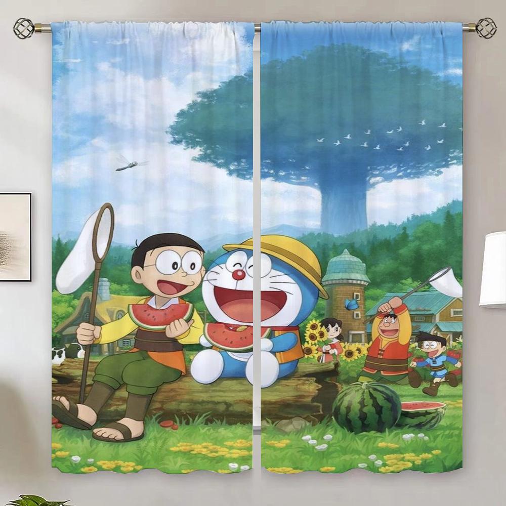 Curtain D-Doraemons Cheap Free Shipping Curtains for Bedroom Home and Decoration Curtains In the Living Room Decoration Blind