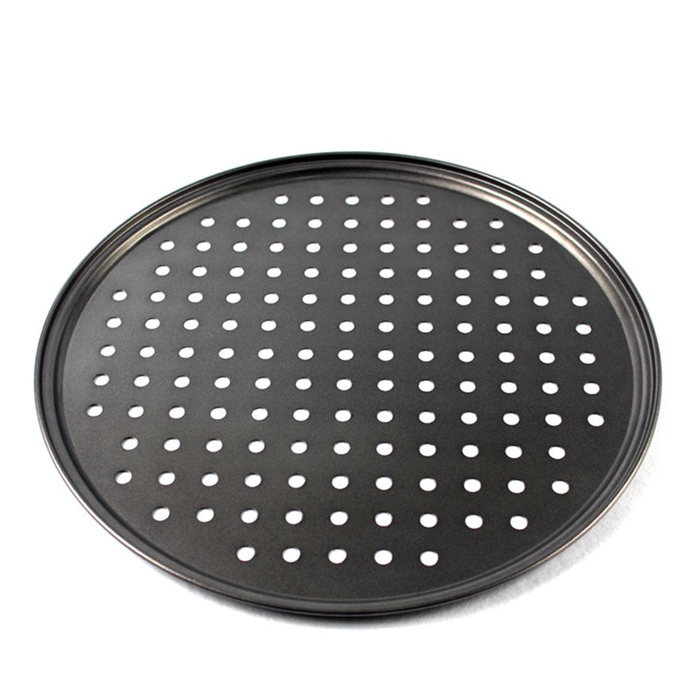 Pizza Pan Punched Pizza Pan 24.5cm/28cm/32cm Size Carbon Steel