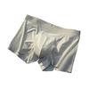 Men Boxer Underwear Elastic Mid-Waist Design Patchwork Color U-Convex Shorts Briefs Smooth Texture Panties