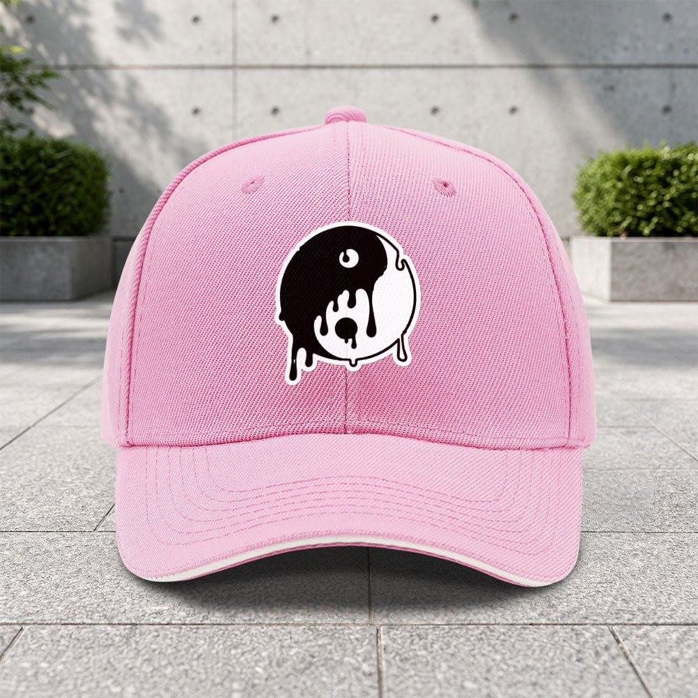 1pc Lava Tai Chi Adjustable Sandwich Baseball Cap Trendy Printed Craft Suitable For Outdoor Sports And Camping Enthusiasts