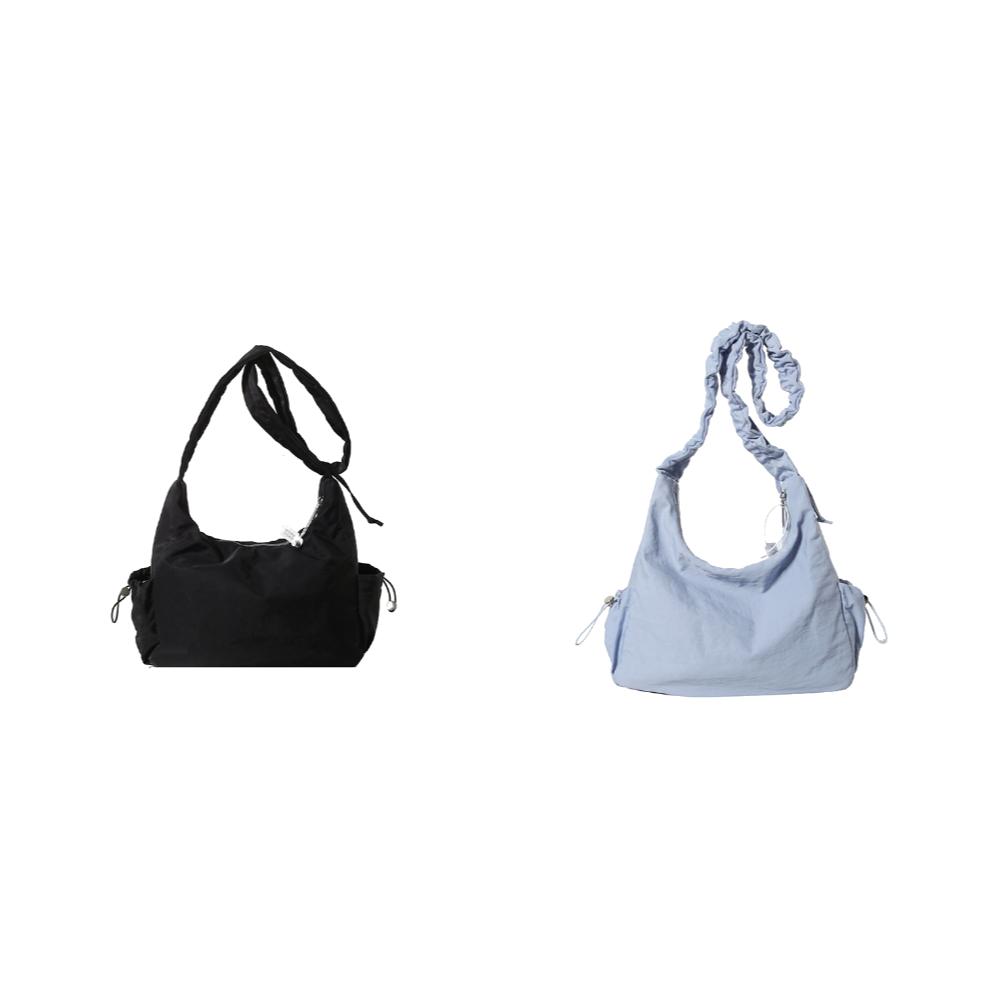 Women Small Handbag Nylon Solid Simple Armpit Bag High Quality Pleated Strap Ladies Shoulder Bag Large Capacity Top Handle Totes