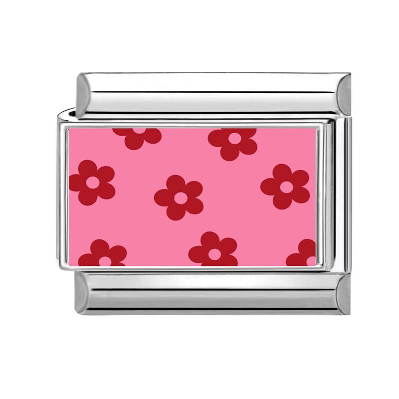 Modisches Personalisierbares DIY Rote Farbe Italienisches Charm-Armband Blume Katze Auto Herz Ziffer 9 Perle 9mm Armband Edelstahl Schmuck