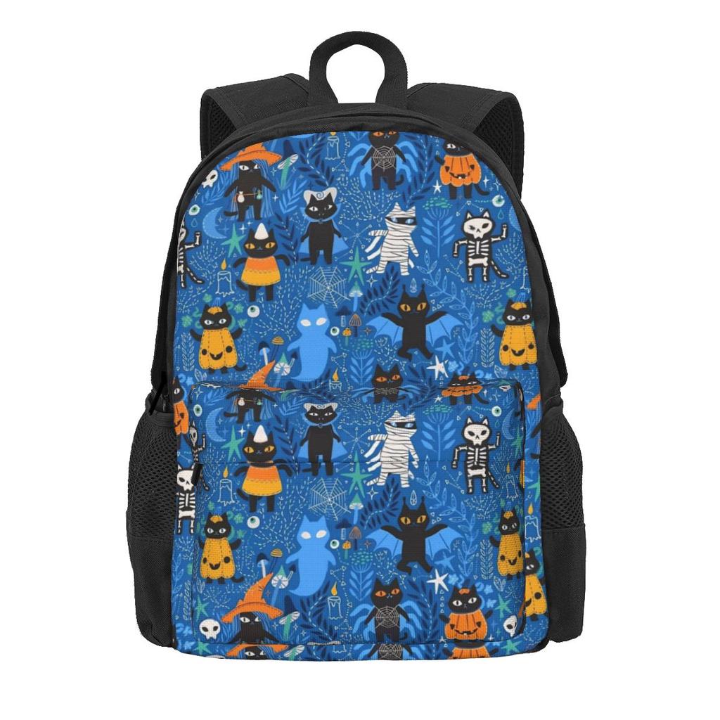 Magic Cats Mugs Backpack Cartoon Animal Style Backpacks Unisex Cycling Durable School Bags Design Rucksack