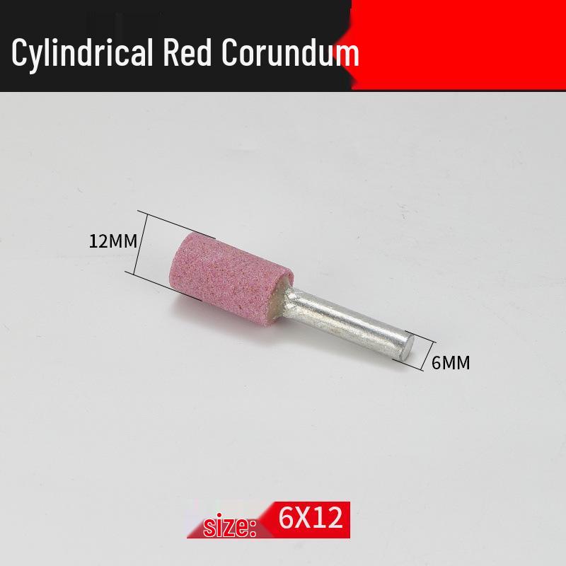 Red Corundum Grinding Wheel 6mm Shank | Metal & Ceramic Polishing Head