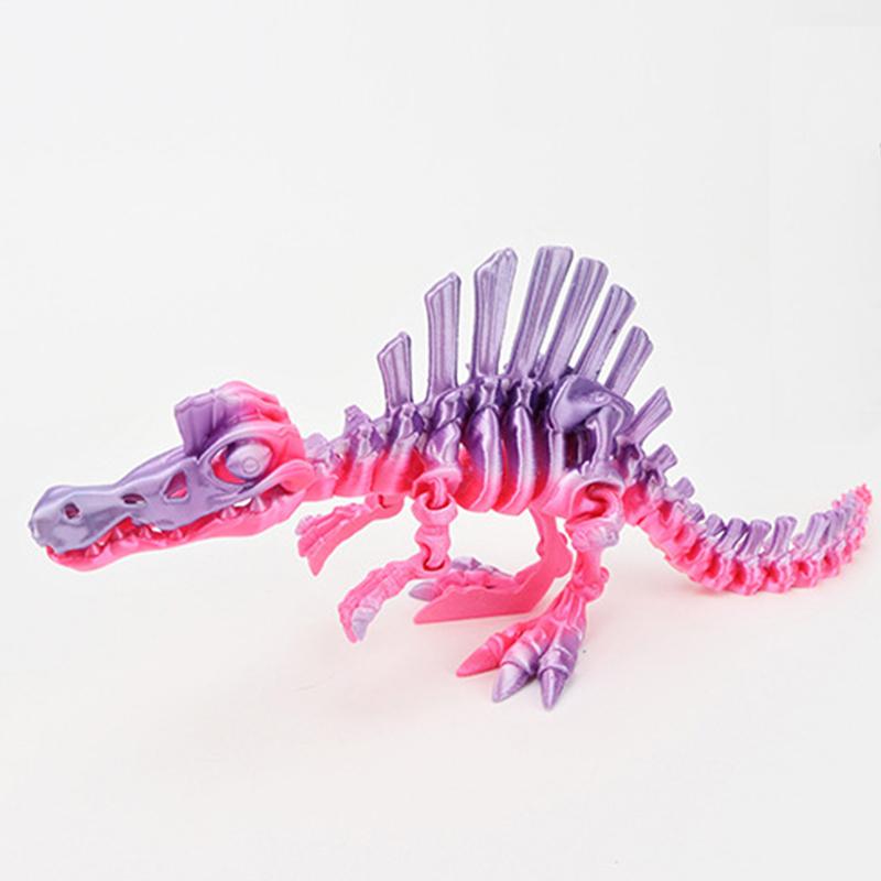 3D Printed Echinosaurus Dinosaur Movable Dragons Figurine Multi-Color Gift For Kids Birthdays Creative Home Decor